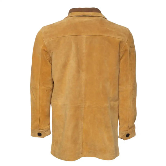 Lincoln Tan Suede Leather driving coat