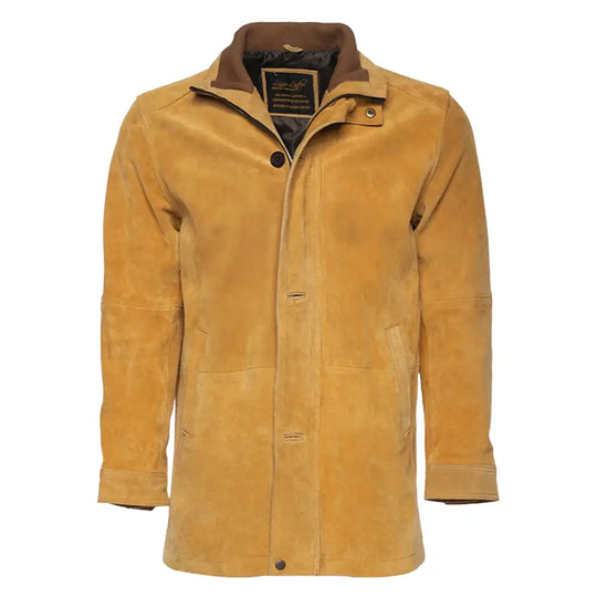 Lincoln Tan Suede Leather driving coat