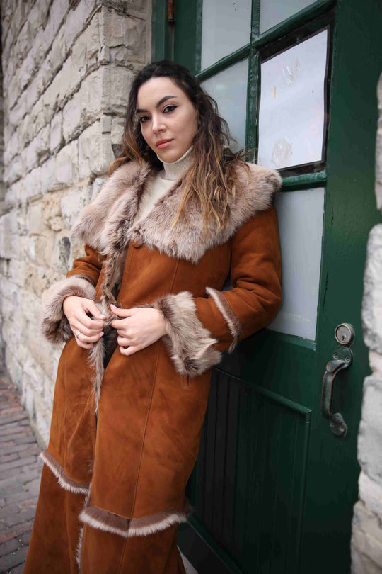Camila Hooded Toscana Shearling Sheepskin Coat