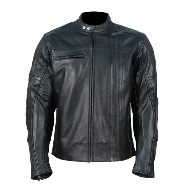 Owen's Streamline Armored Racer Leather Motorcycle Jacket