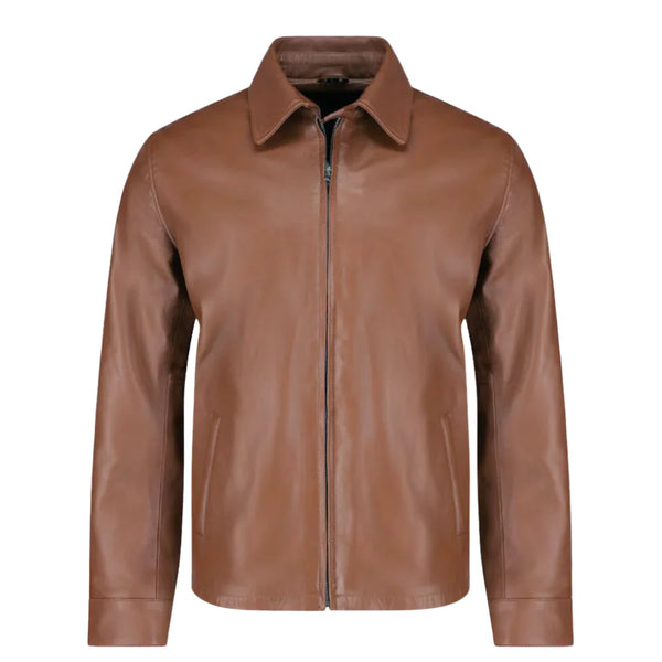 Pierre Brown Leather Jacket