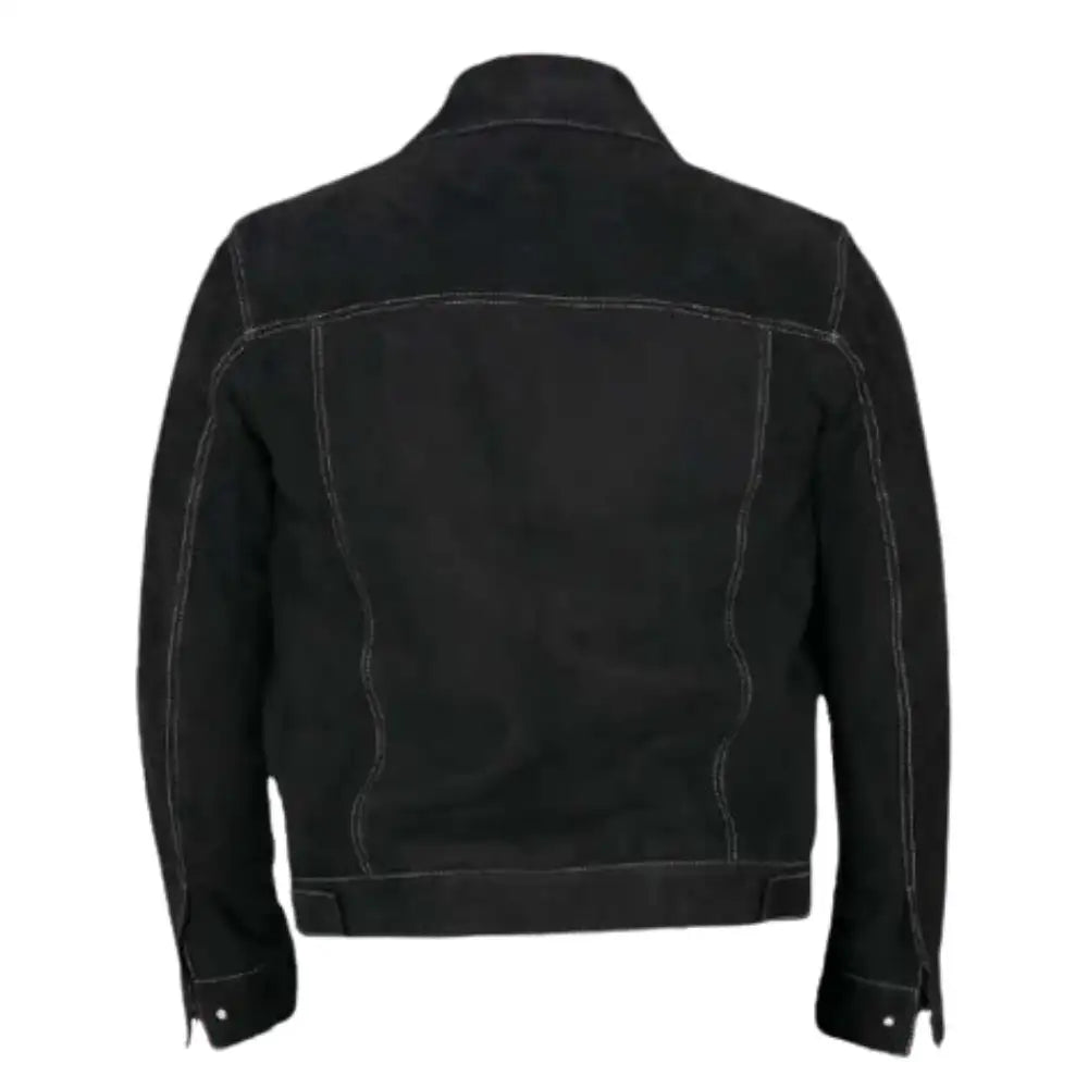 River black trucker suede jacket