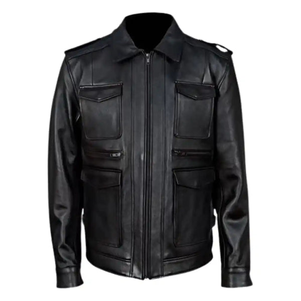River Distressed Brown Leather Motorcycle Jacket