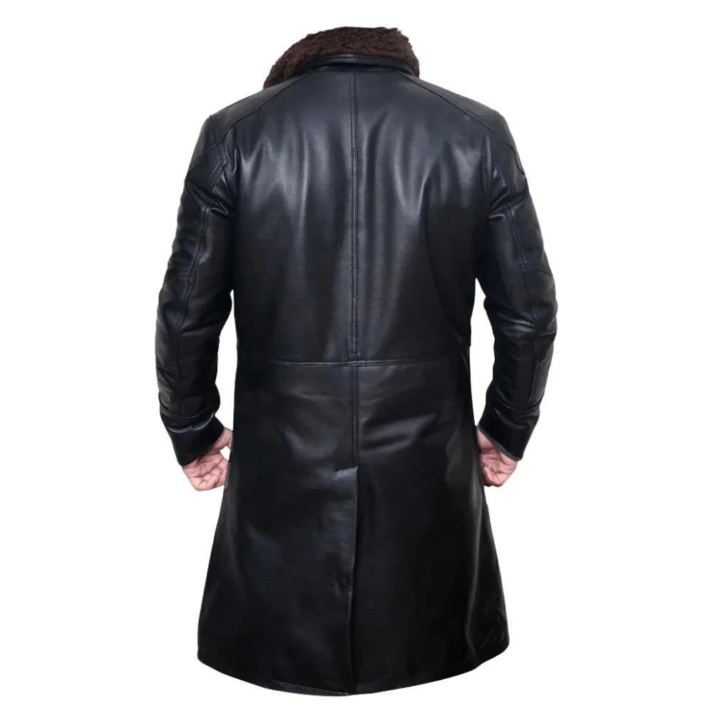 Ryan Gosling Blade Runner 2049 Trench Coat back view long trench coat