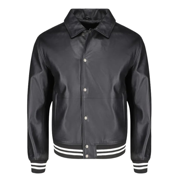 Ryder black varsity style leather jacket
