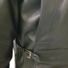 The Classic Leather Jacket close up leather texture