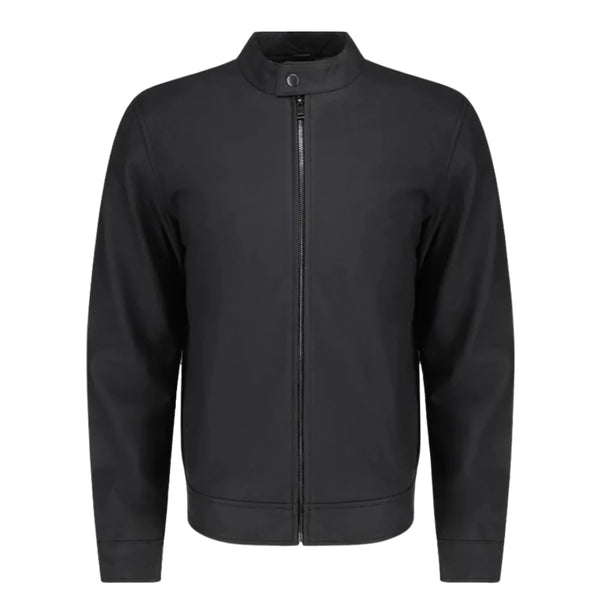 Tory matte black cafe racer jacket