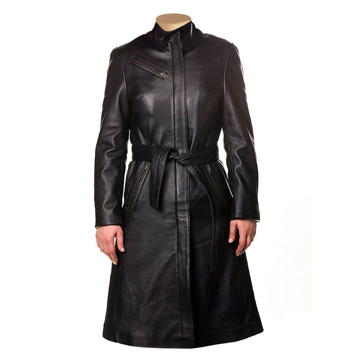 Soft and Warm Trench Belinda length Women Leather Coat