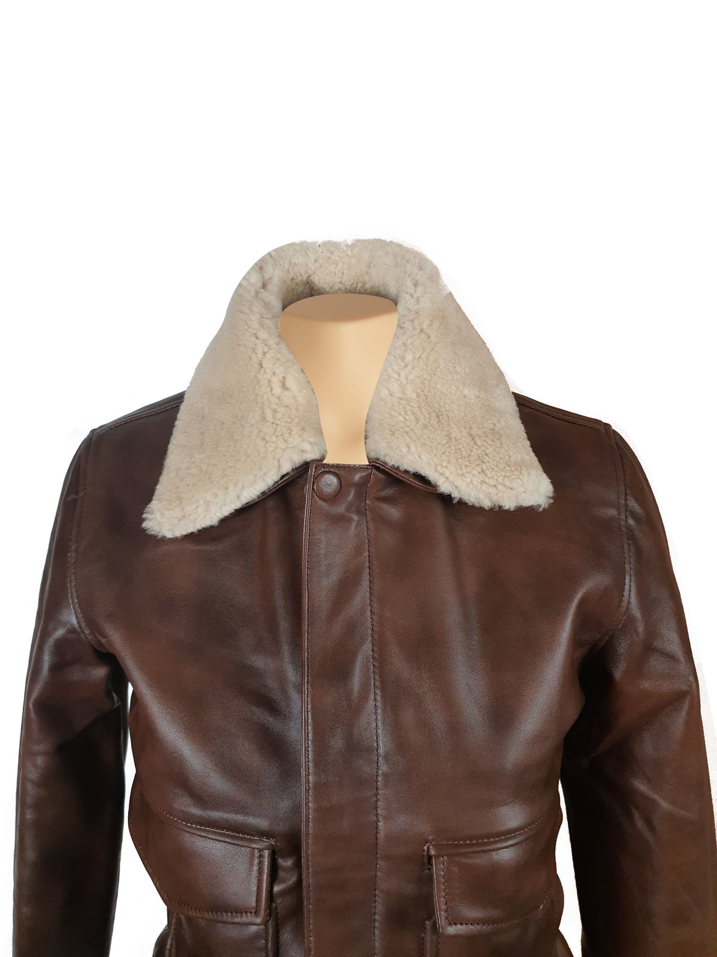 Winstons Genuine Leather Jacket with Fur Collar