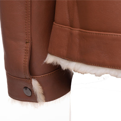 Mike's western Trucker shearling coat