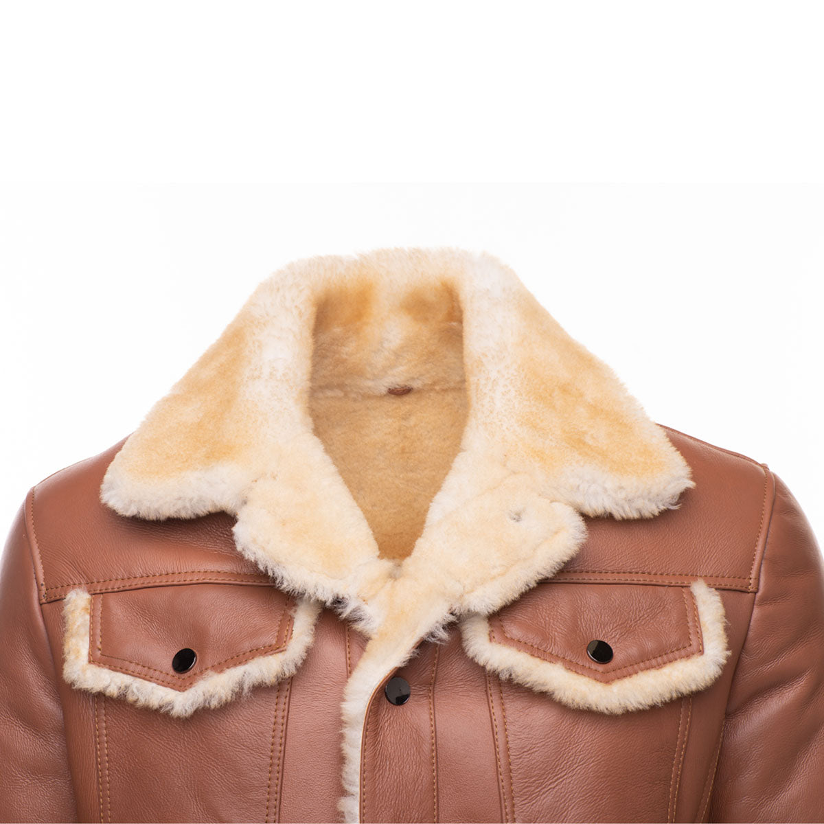 Mike's western Trucker shearling coat