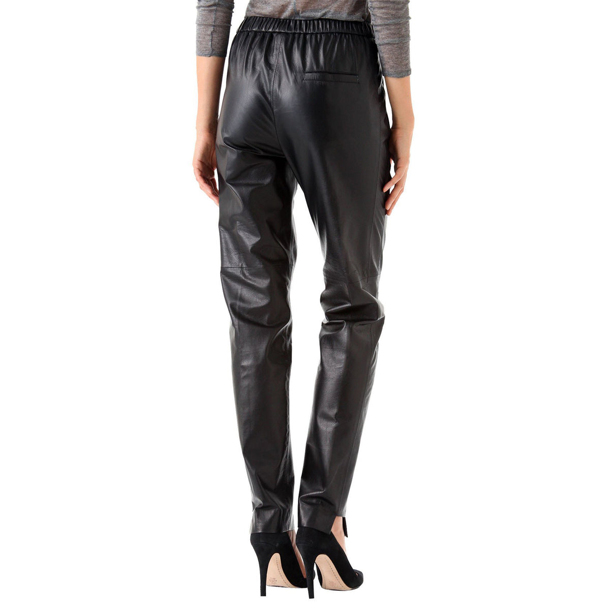 Stylish Relaxed fit hammer leather pants