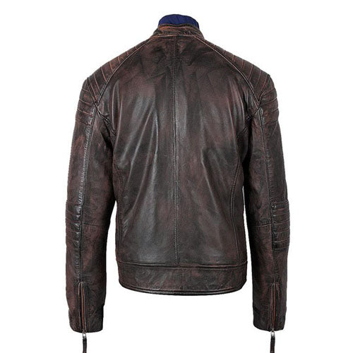 Stylish Fashionable Men's Benton Moto Leather Jacket 