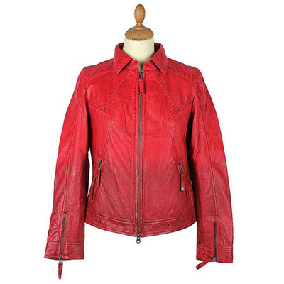 Unique or Custom Bladon Beet Leather Jacket