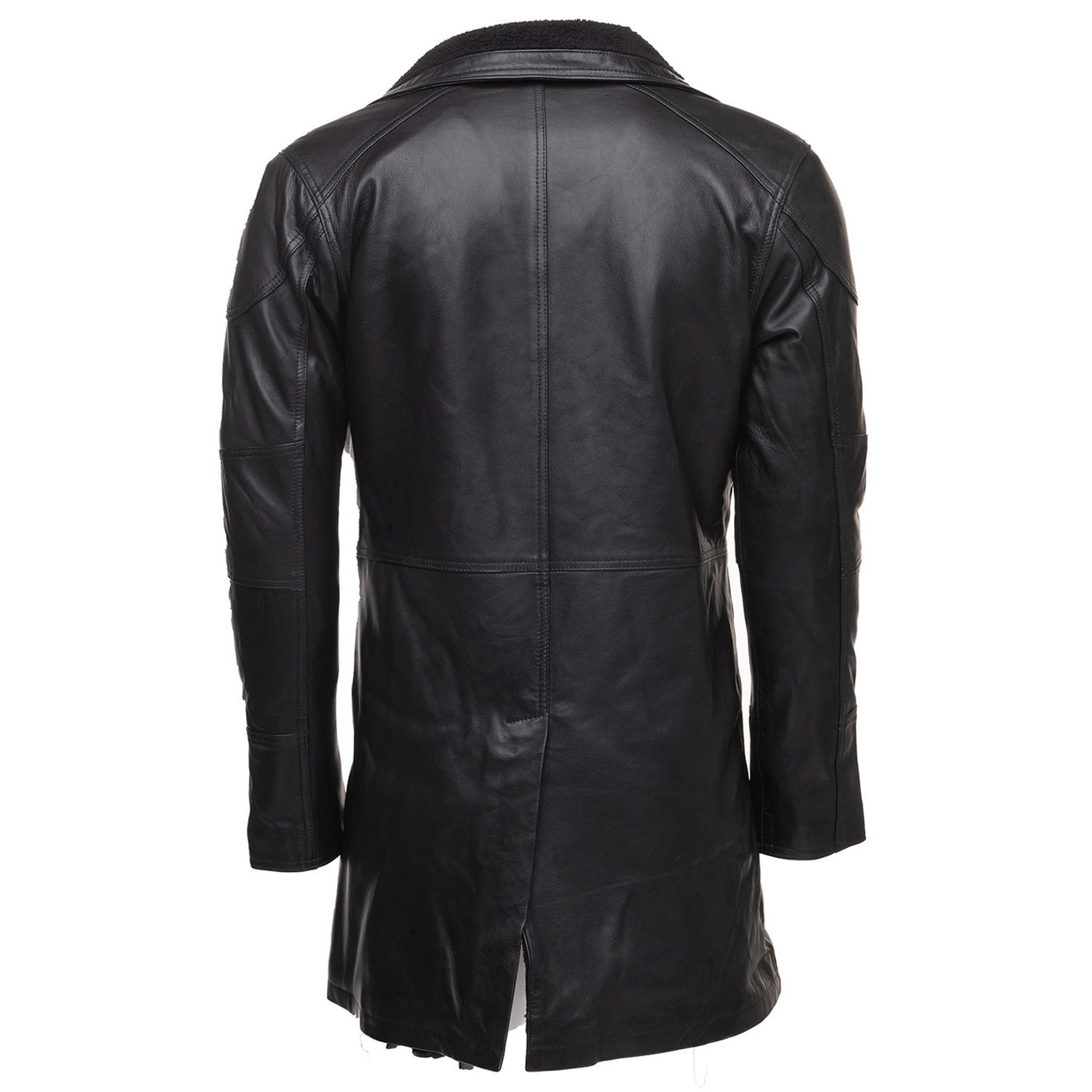 James' Tempest Black Leather Trench Coat