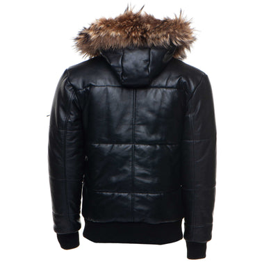 Traynor's Puffer Winter Jacket with Ribbed Cuffs and Waist and Fur Trim