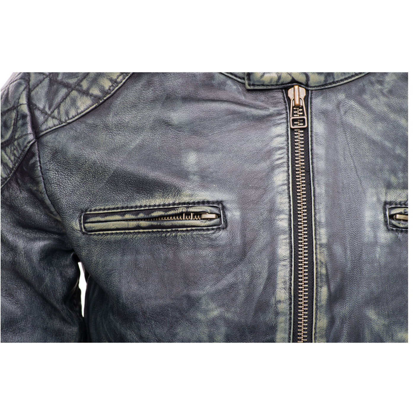 Grayson stone wash Cafe Racer jacket