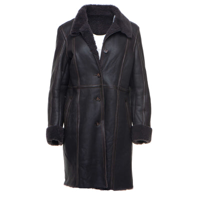 Shaunna's shearling Long coat Stylish and Fashionable