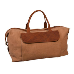 Fashionable Trim Meza's Wool Duffel Leather Bag
