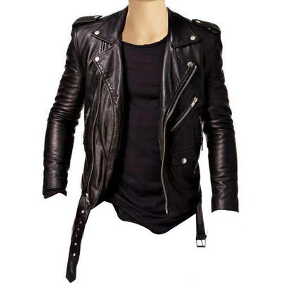 Perfect Size Biker Jacket with Belt