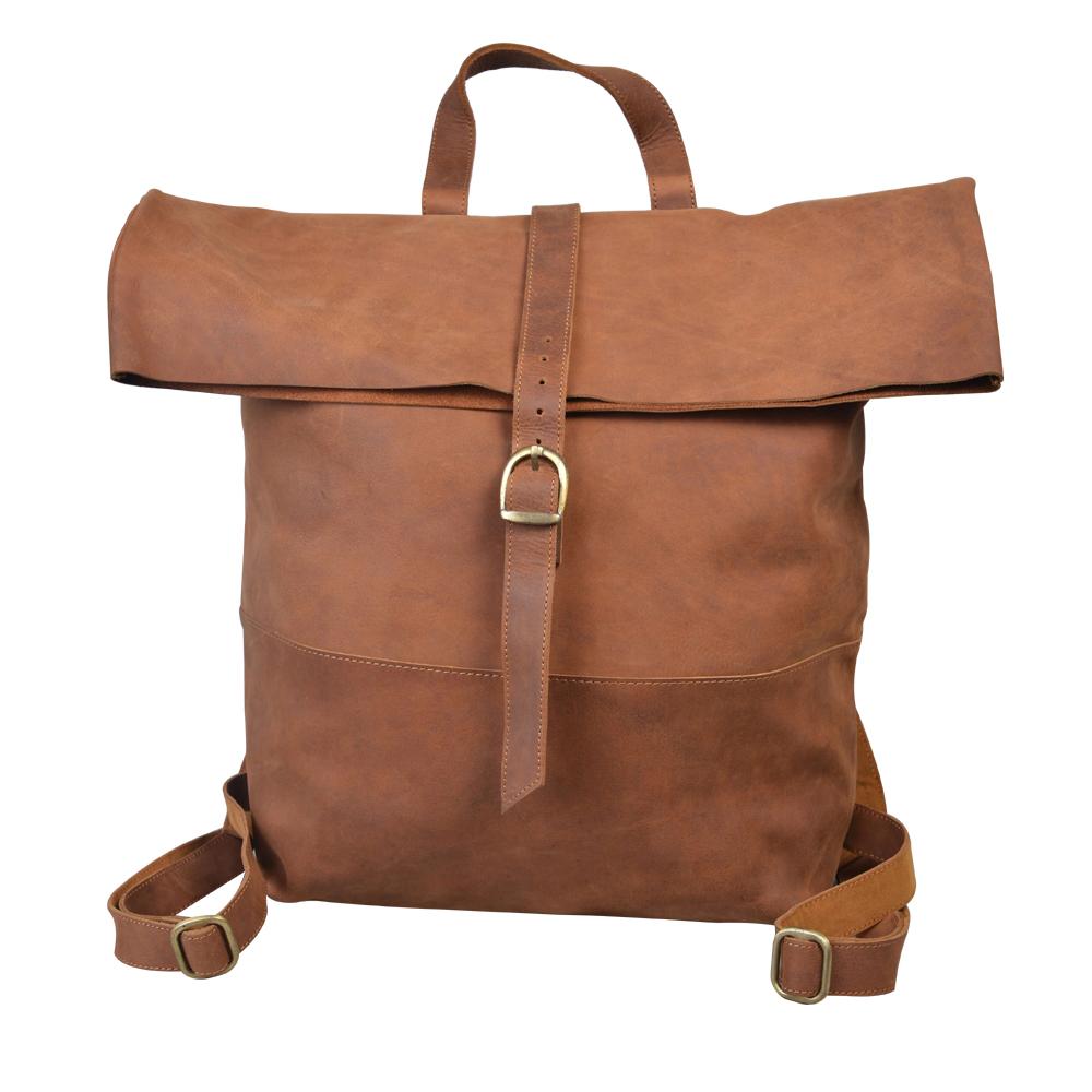 High Class Wiggins Roll Top Vintage Style Backpack