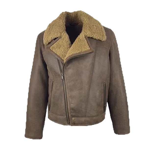 Carter's Brown Biker Shearling Jacket