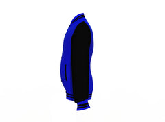 Best Quality Black Sleeves Blue Varsity Letterman Jacket