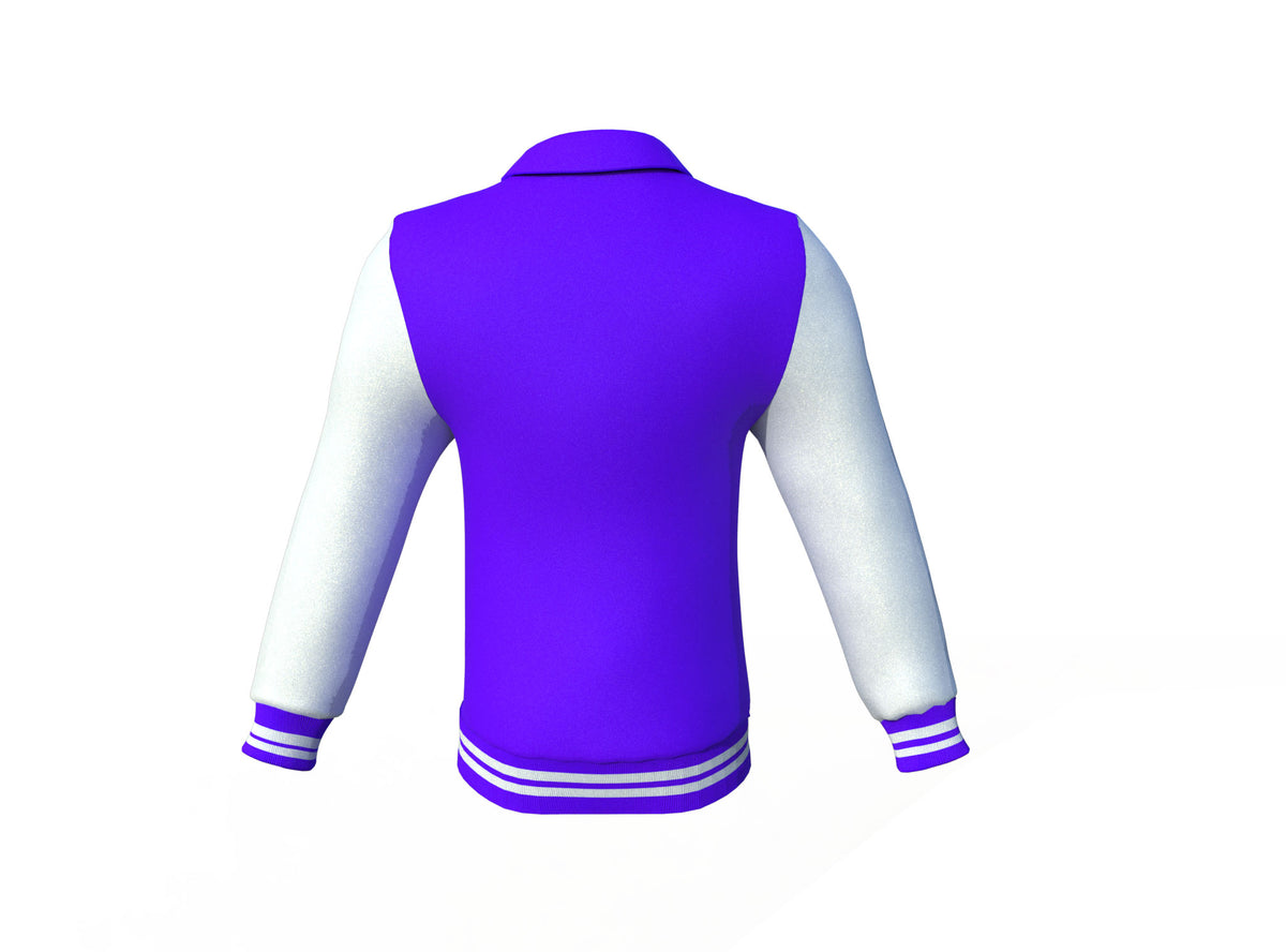 Good Quality White Sleeves Purple Varsity Letterman Jacket