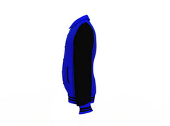 Best Quality Black Sleeves Blue Varsity Letterman Jacket