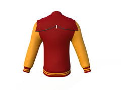 Soft to the touch and protective Gold Sleeves Maroon Letterman Jacket