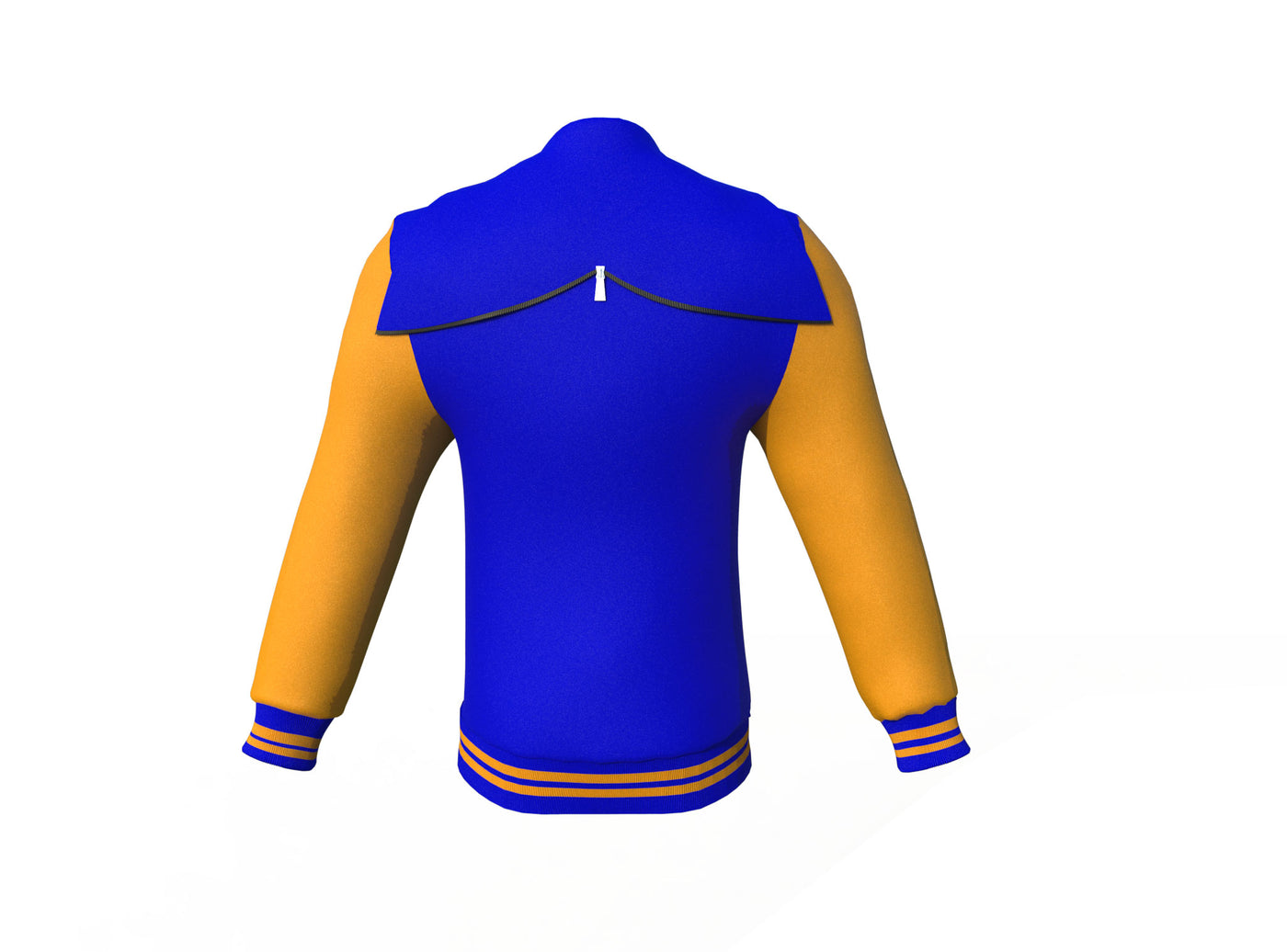 Perfect Gold Sleeves Blue Varsity Letterman Jacket