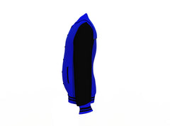Best Quality Black Sleeves Blue Varsity Letterman Jacket