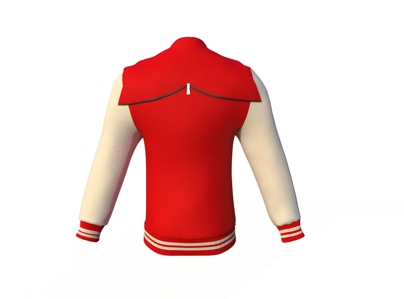 Brand New Red Varsity Letterman Jacket with Cream Sleeves