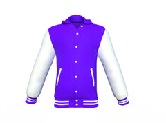 Good Quality White Sleeves Purple Varsity Letterman Jacket