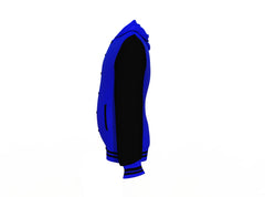 Best Quality Black Sleeves Blue Varsity Letterman Jacket
