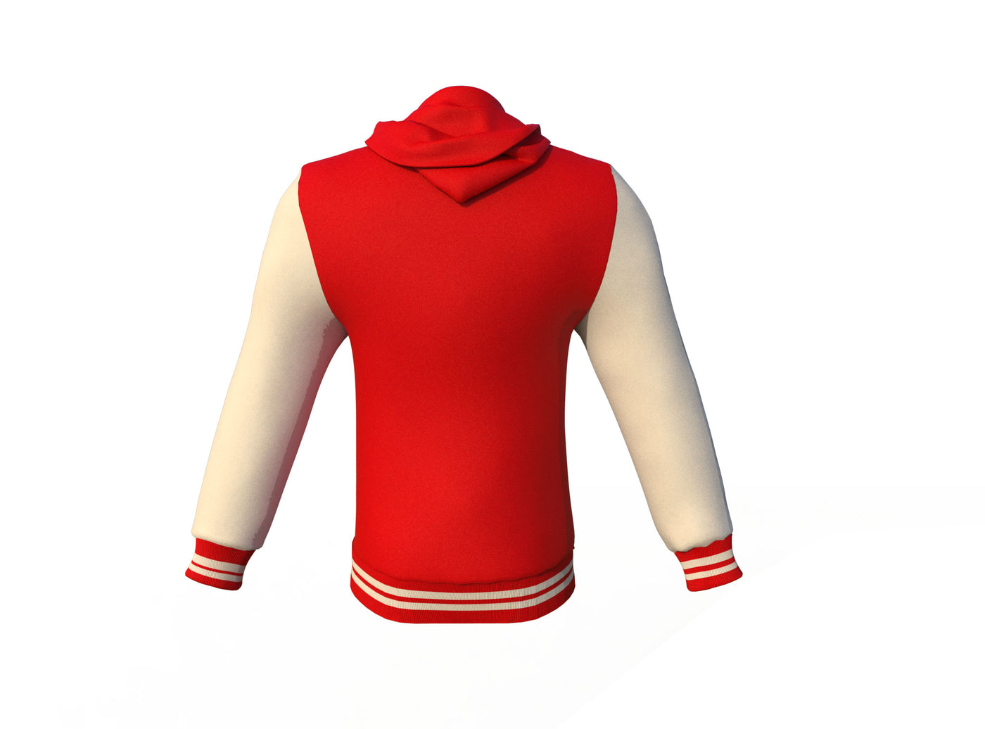 Brand New Red Varsity Letterman Jacket with Cream Sleeves