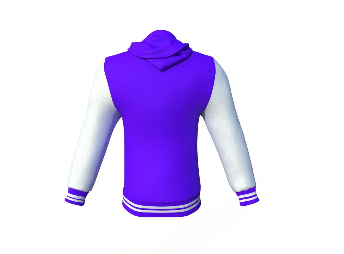 Good Quality White Sleeves Purple Varsity Letterman Jacket