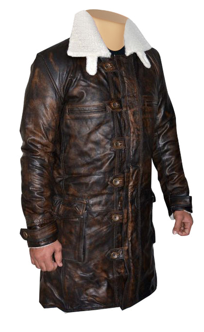 Comfort Dark Knight Rises Bane's Distressed Sherpa Trench Coat