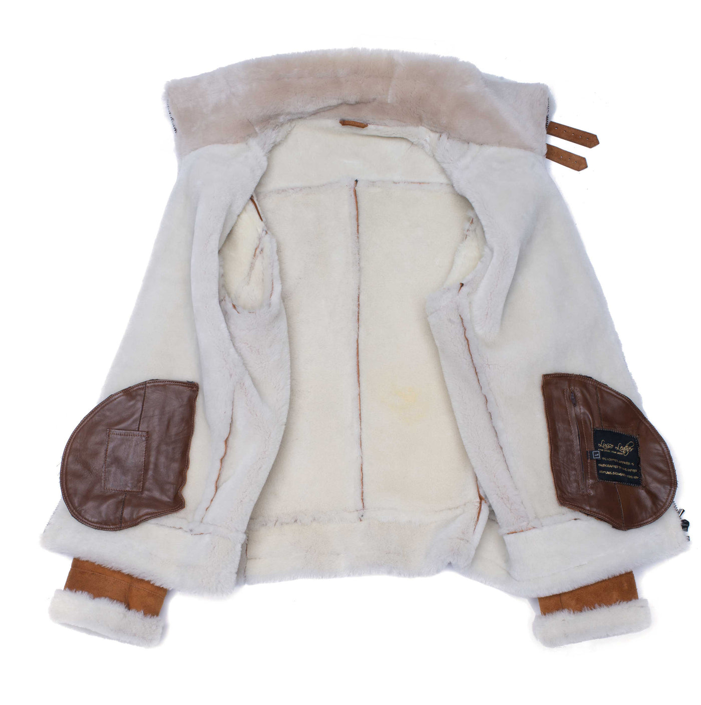 Hagan Aviator bomber suede shearling jacket 