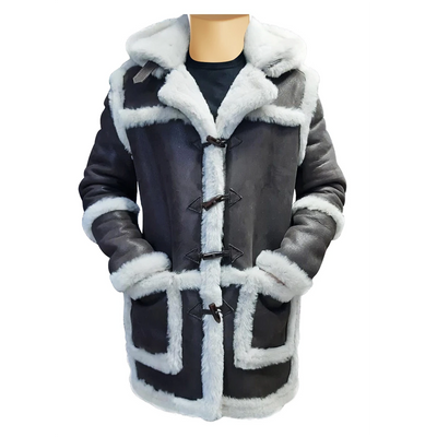 Unisex Rayyan's 3/4 hooded shearling coat