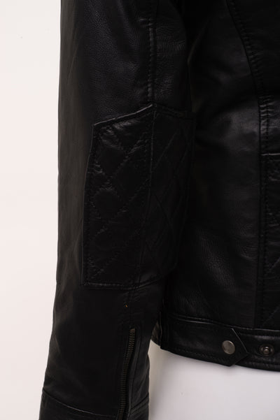 Welsh's moto jacket with diamond stitching