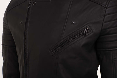 Turner's Matte Leather Biker Jacket