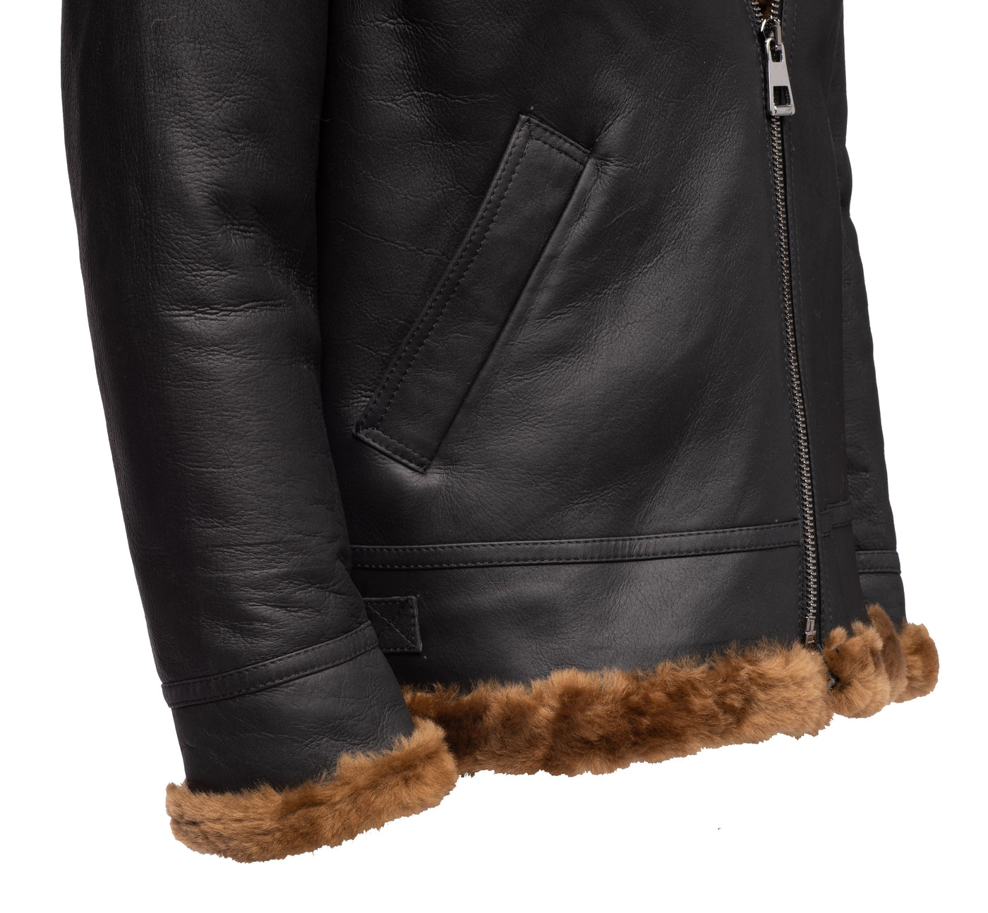 B3 Ginger Brown Aviator Shearling Jacket