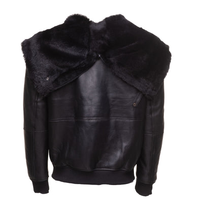 Soft and Warm Gregos Varsity Style Sheepskin Hoodie