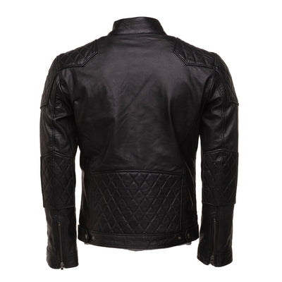 Welsh's moto jacket with diamond stitching